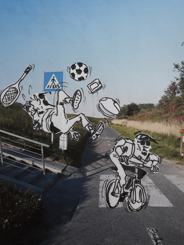 Jogger und Radfahrer